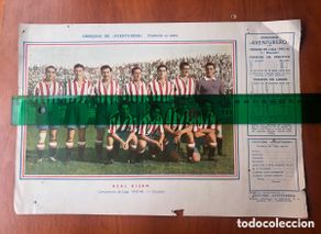 Colecionismo desportivo: POSTER DEL REAL GIJON CLUB DE FUTBOL. TEMPORADA 1945-46. OBSEQUIO DE AVENTURERO,
